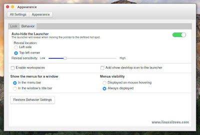 Setting Panel Macbuntu Transformation Pack