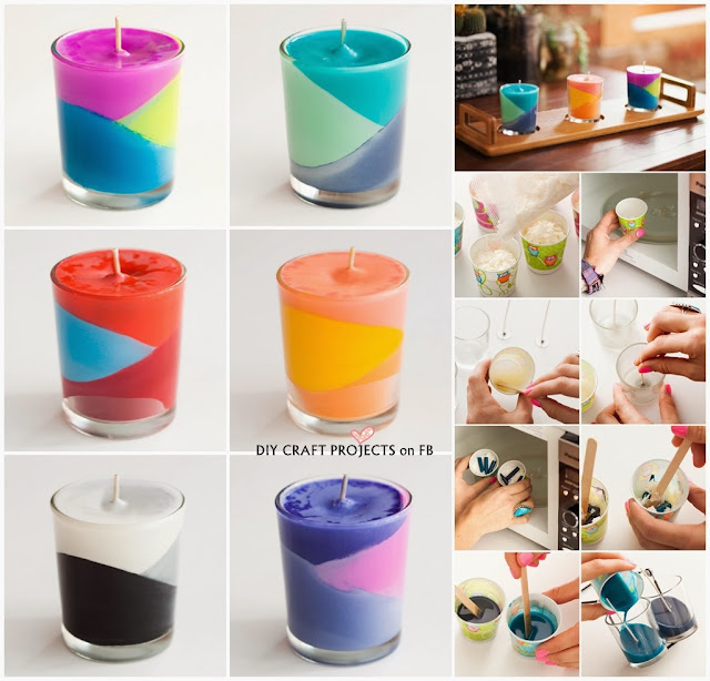 How to Make Colour Block Crayons Candles