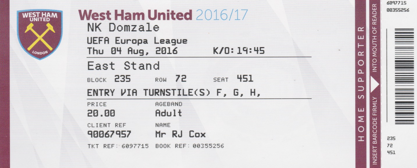 Tickets  West Ham United F.C.