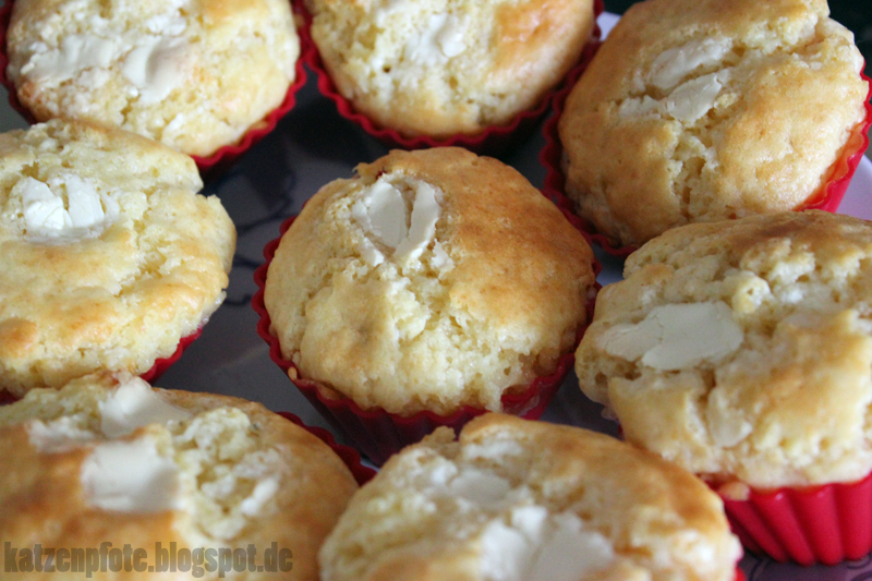 Pfoten in der Küche: Weiße Schokoladen Muffins