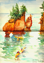 rocks brunswick painting hopewell watercolor journal vacation illustrated pages pen pencil summer