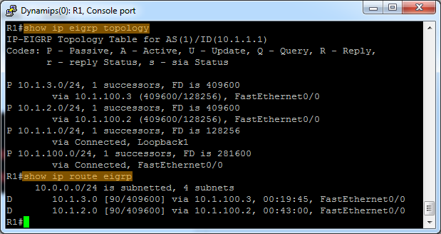 Cisco CCNPv6 ROUTE: Chapter 2 Lab 2-1, EIGRP Configuration, Bandwidth ...