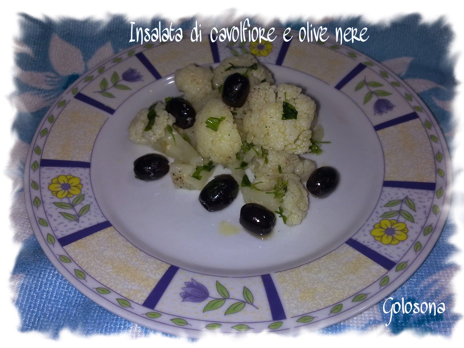   insalata di cavolfiore e olive nere 