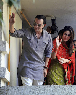 Saif and kareena kapoor get married, Saif and Kareena wedding pics