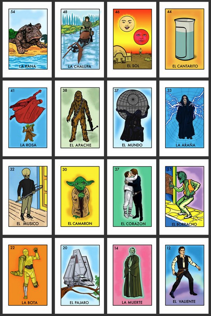 Academia De Cruz Medina Tex t Mex Strikes Back Star War Loteria