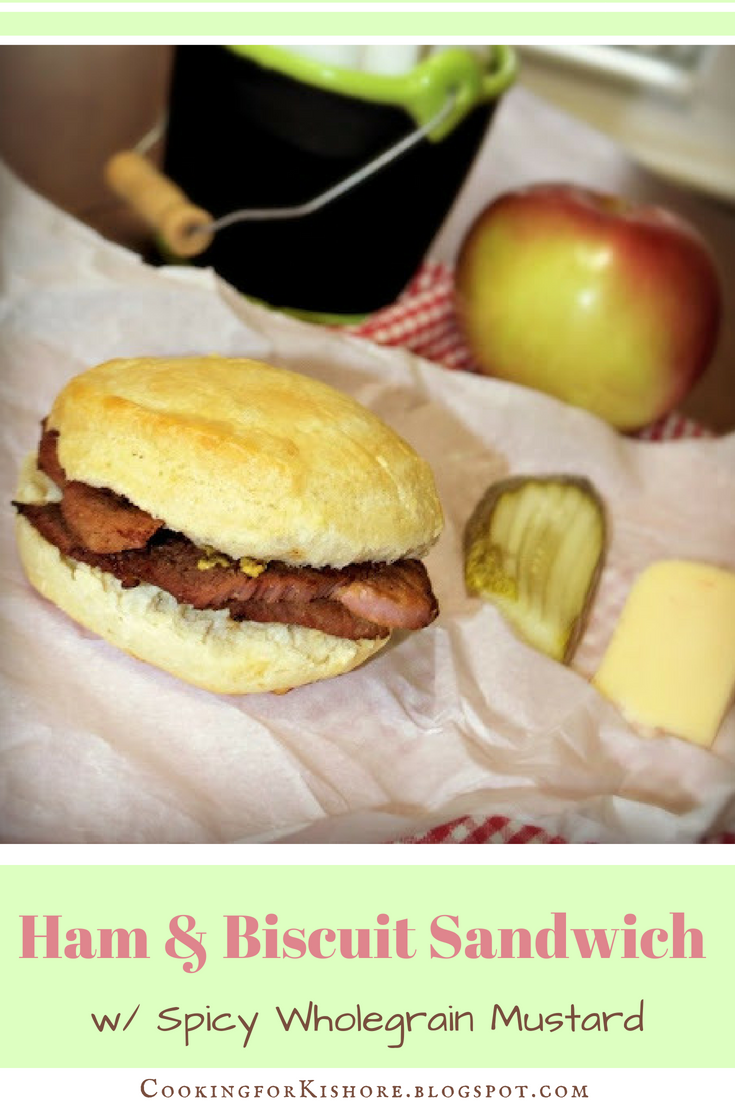 Ham & Biscuit Sandwich w/ Spicy Mustard