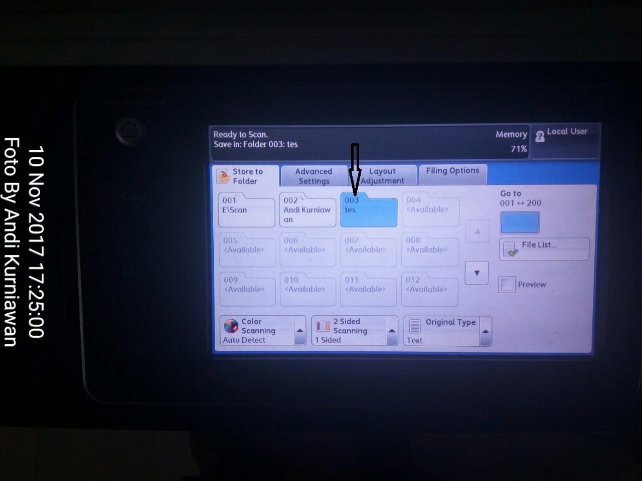 Set scan. Set scan