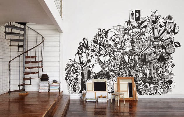 Ide Unik Dekorasi Wallpaper Dinding Artistik