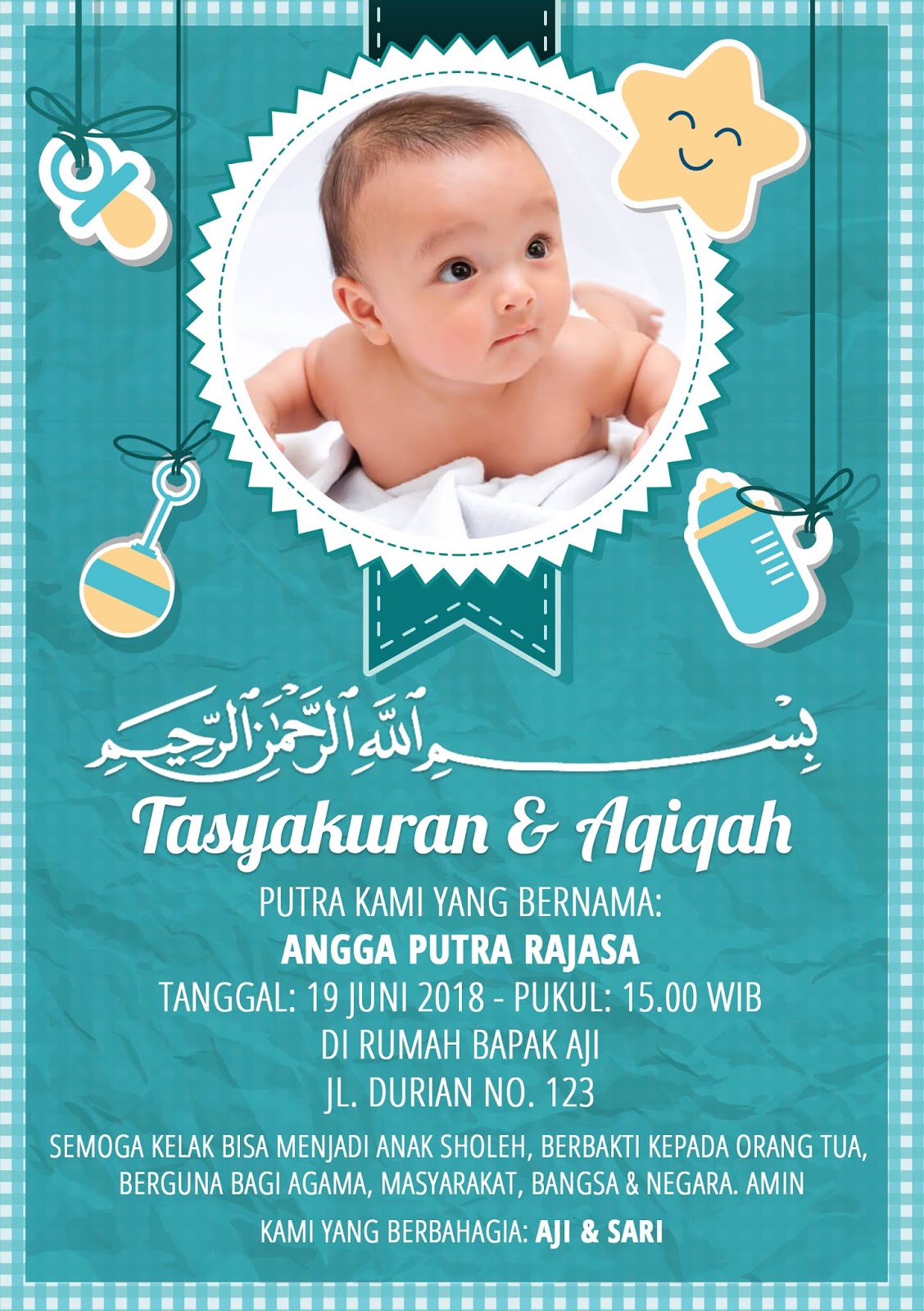 Gagasan Untuk Banner Aqiqah Bayi Erlie Decor