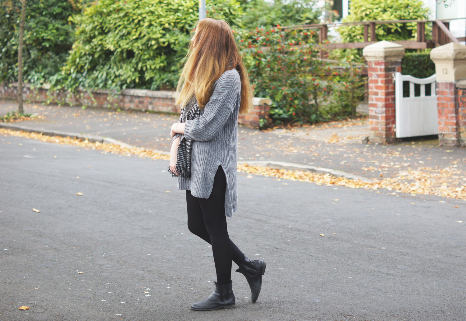 grey jumper dress