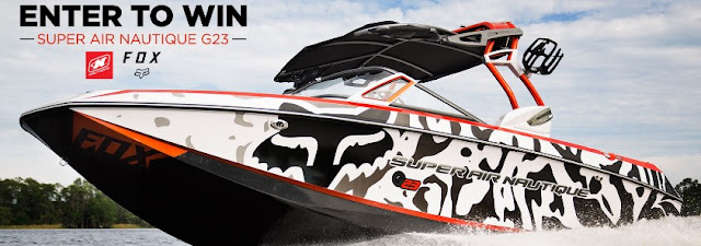 FOX RACING Boat Sweepstakes FOX RACING wants you to enter once for a shot at winning this tremendous Super Air Nautique G23 Boat, customized by Fox, worth more than a whopping $100,000!