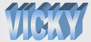 Vicky 3D Name Logo