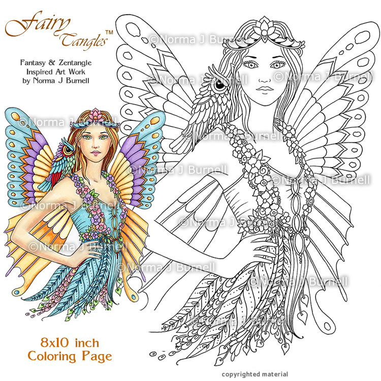 Fairy Tangles: A Few New Fairy Tangles™ Coloring Pages for Your