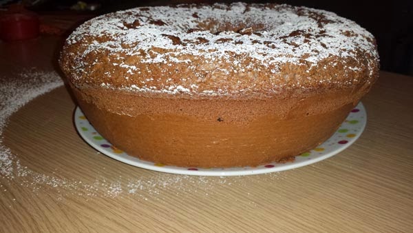 chiffon cake al cioccolato