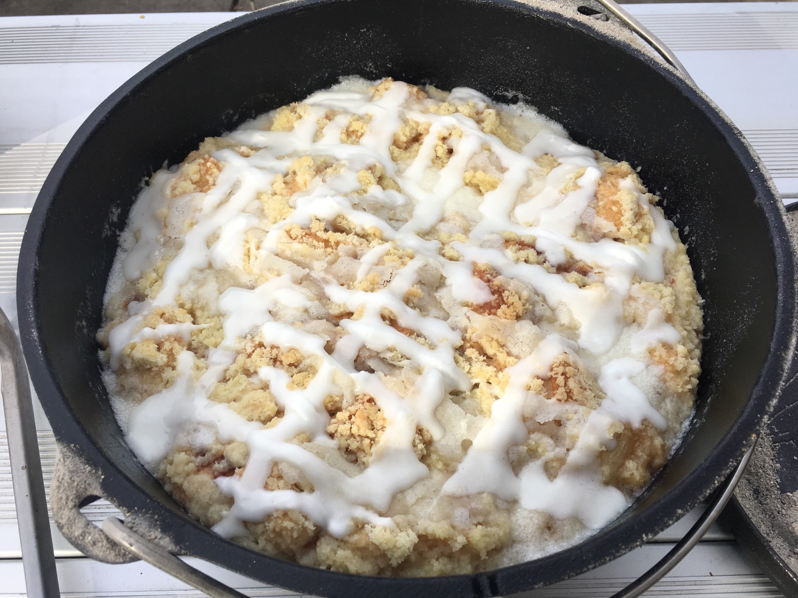 BYU Dutch Oven and Camp Cooking Cinnamon Apple Crumble