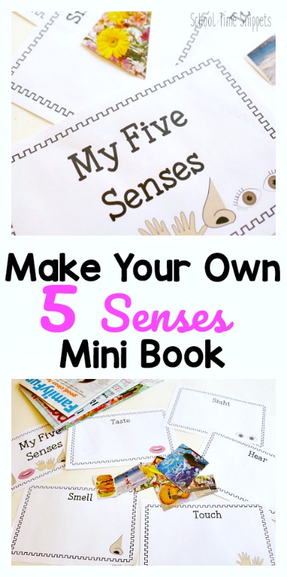 5 senses printable booklet