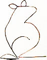 Cara simpel menggambar tikus berdiri dengan angka 2