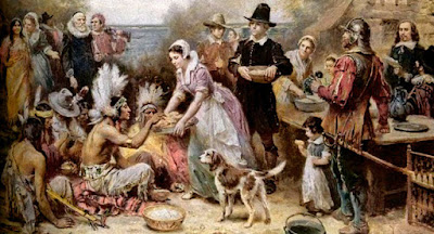 thanksgiving pilgrims celebrate because don