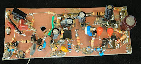 AF stage breadboard with the side tone circuit added.