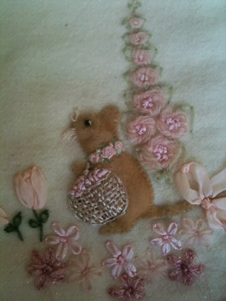 The Bluebirds are Nesting... Embroidery.