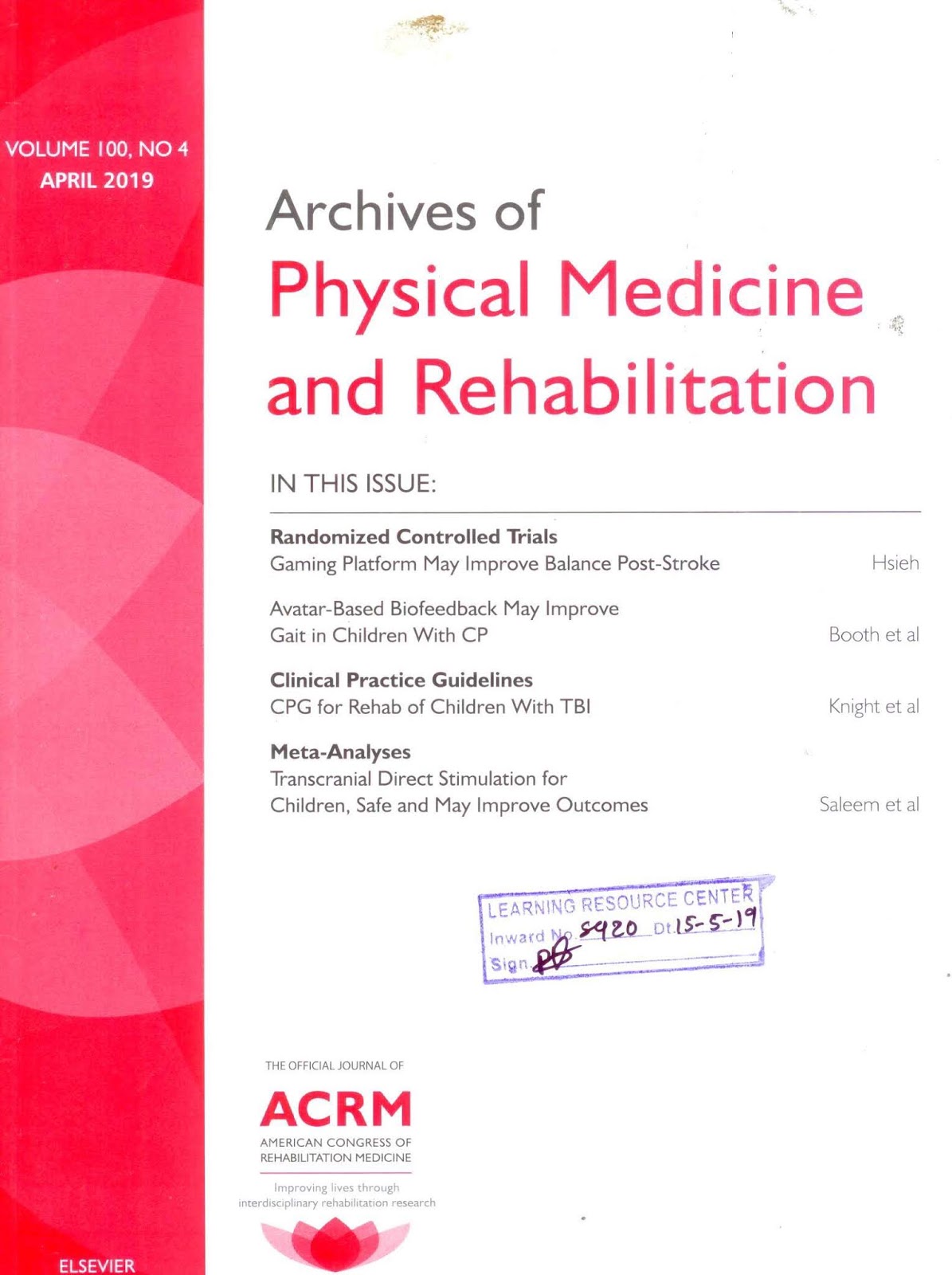 https://www.sciencedirect.com/journal/archives-of-physical-medicine-and-rehabilitation/vol/100/issue/4