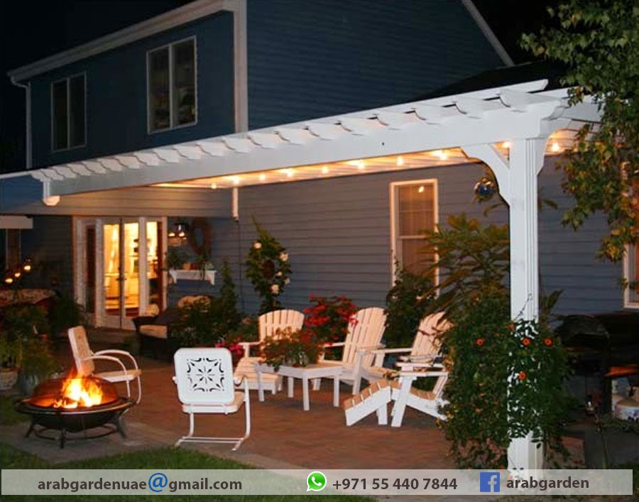 modern pergola lighting