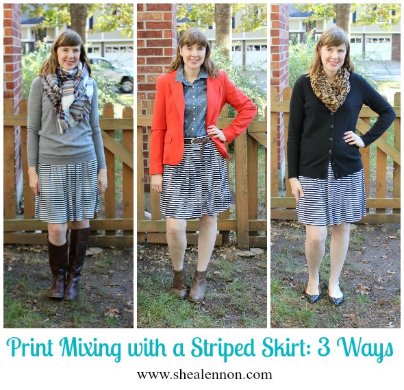 How to mix stripes with other patterns - 3 looks | www.shealennon.com