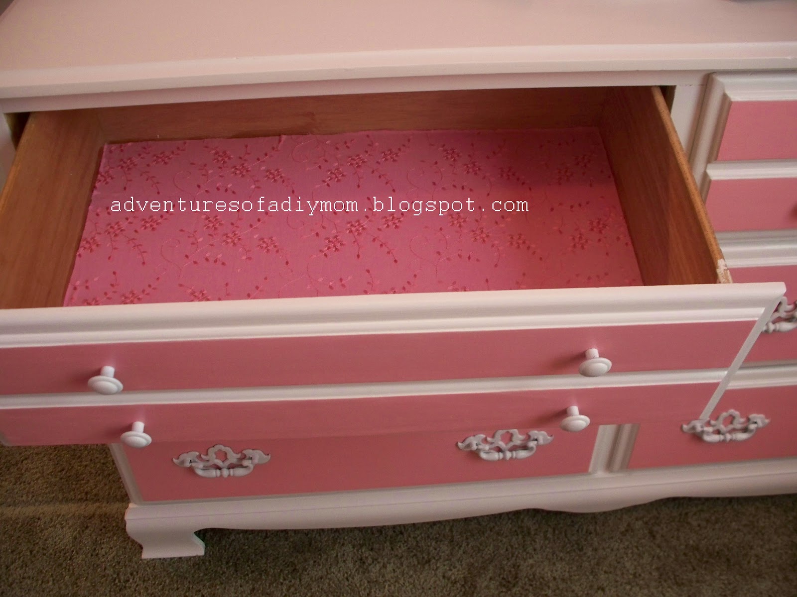 Pretty In Pink...Dresser Makeover Adventures of a DIY Mom