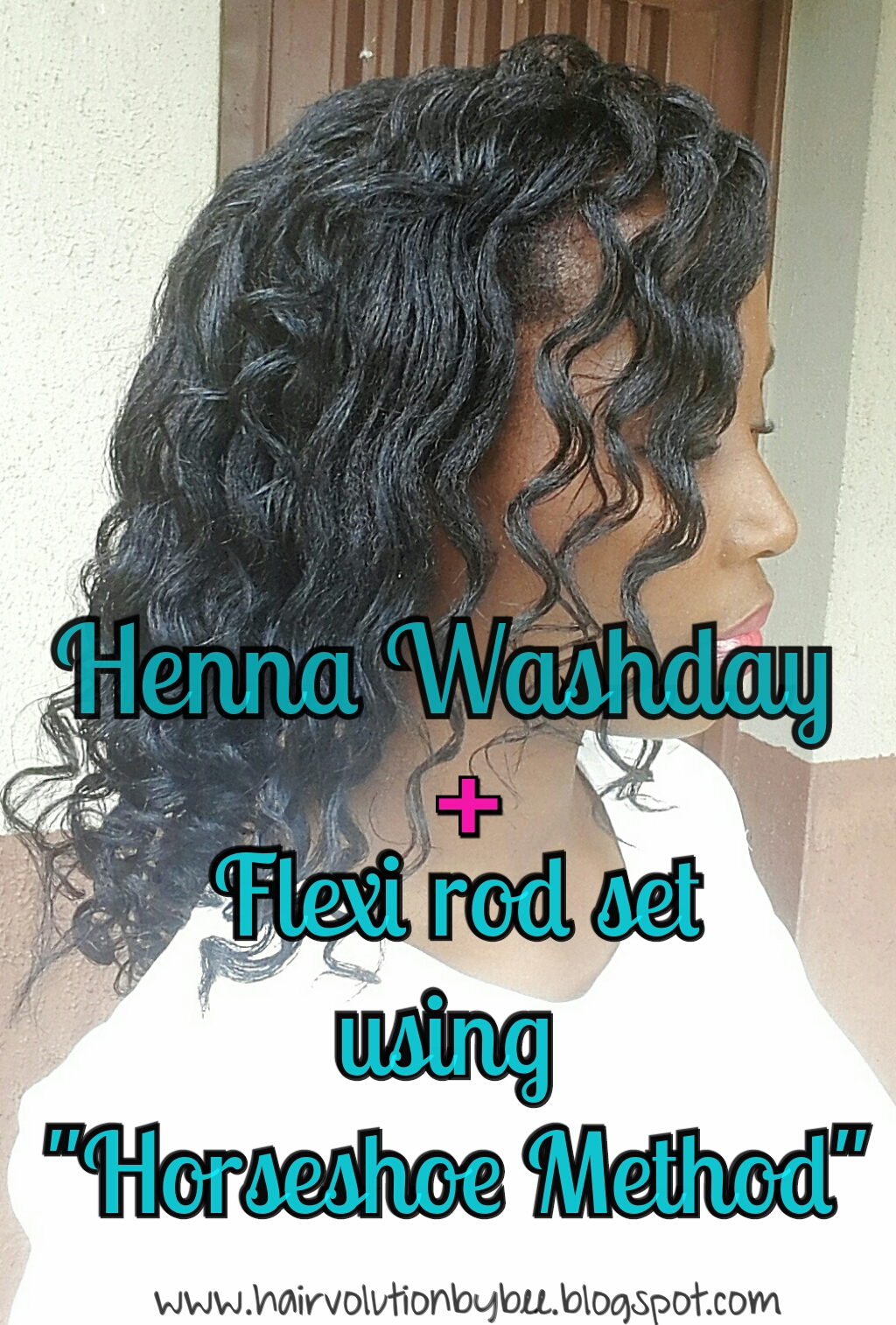 Hairvolution By Bee Henna Washday + Flexi rod set using "Horseshoe Method"
