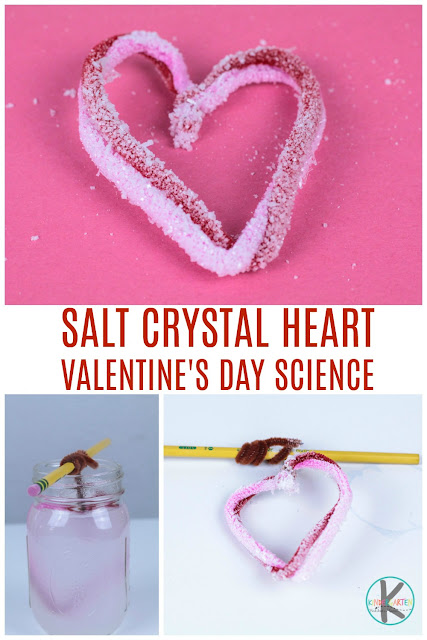 This Valentine's Day, mix the Febraury season with a fun valentines day science that even kindergarten kiddos can participate in. Kids will love making these salt crystal hearts where they will make salt crystal hearts using table salt! There are so many fun things to learn with this hands-on valentine science experiments. Try making hearts of various sizes and see which one makes the biggest crystals. This valentine activities for preschoolers is the perfect addition to a Valentines Day theme!