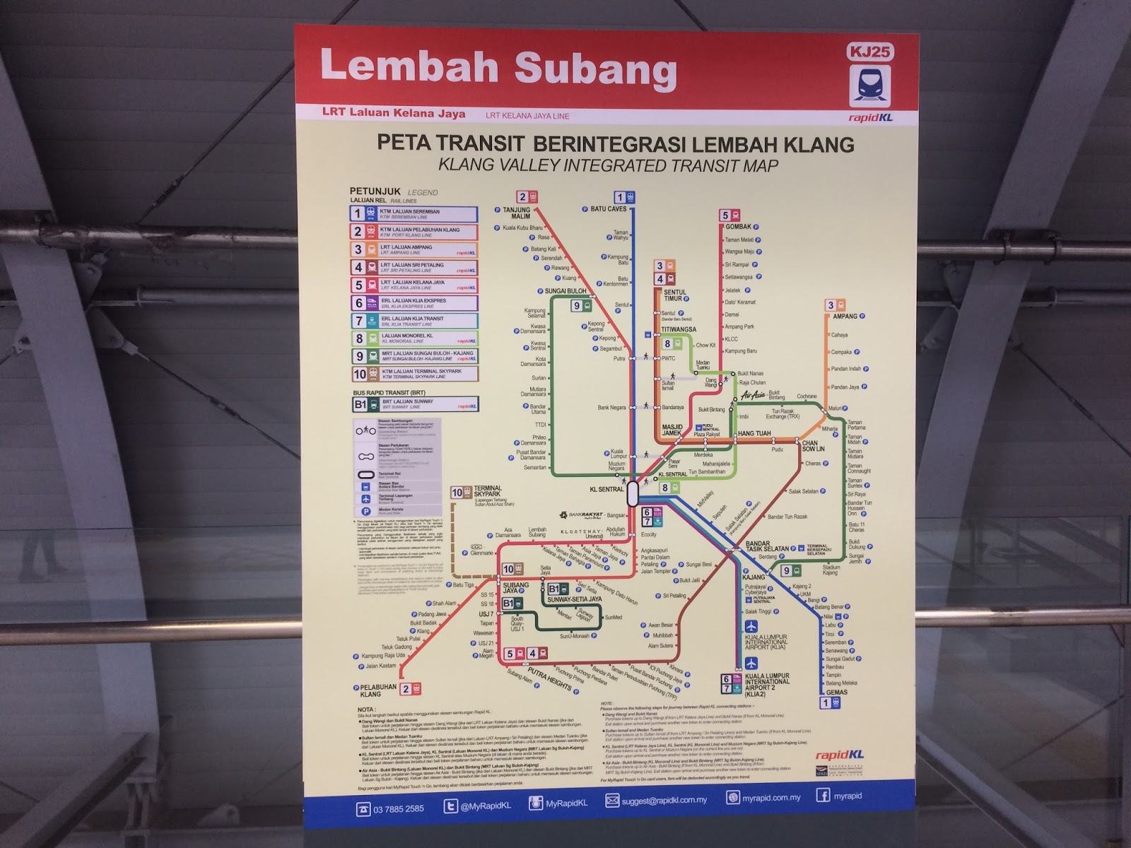 Kuala Lumpur Walk Pics : Klang Valley Integrated Transit Map