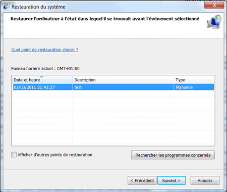 Lancer La Restauration Systeme Windows Lancer La Restauration Systeme Windows