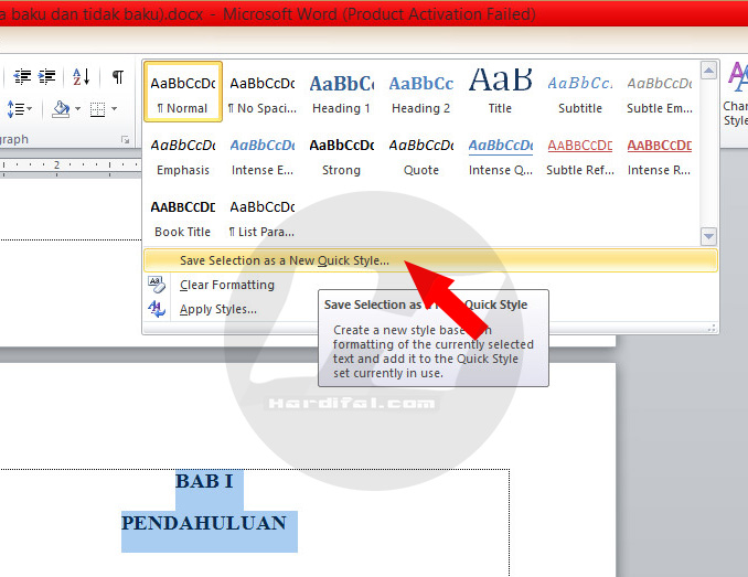 Cara Membuat Titik Daftar Isi Otomatis Di Word 2010 Untuk Makalah Skripsi Dan Tesis Hardifal