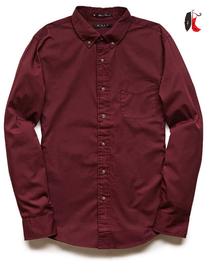 Chemises Rouge à Manches Longues Vêtements Mode