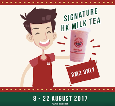 Dairy Tooth Signature HK Milk Tea Malaysia Merdeka Discount Promo