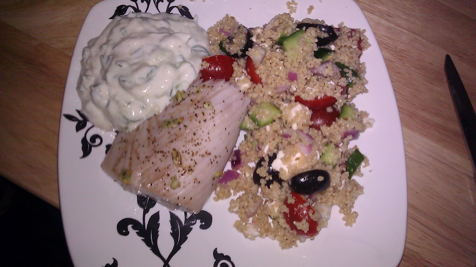 Palak's Palate: Baked Lemon Garlic Mahi Mahi with Tzatziki Recipe