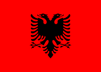 Logo Gambar Bendera Negara Albania PNG JPG ukuran 200 px