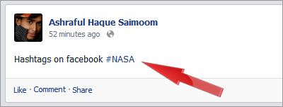 Facebook hashtag feature live