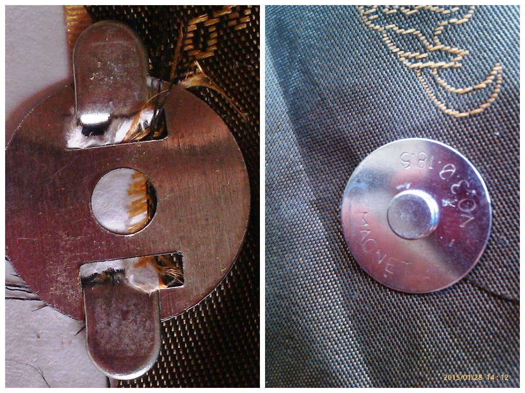 metallic pin