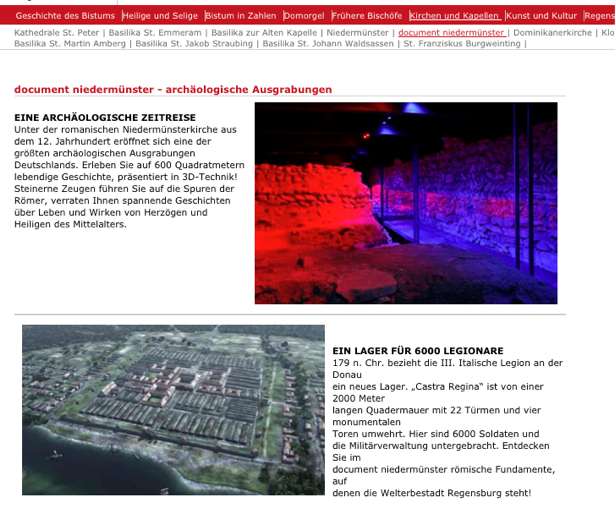 Screenshot Document niedermünster Regensburg
