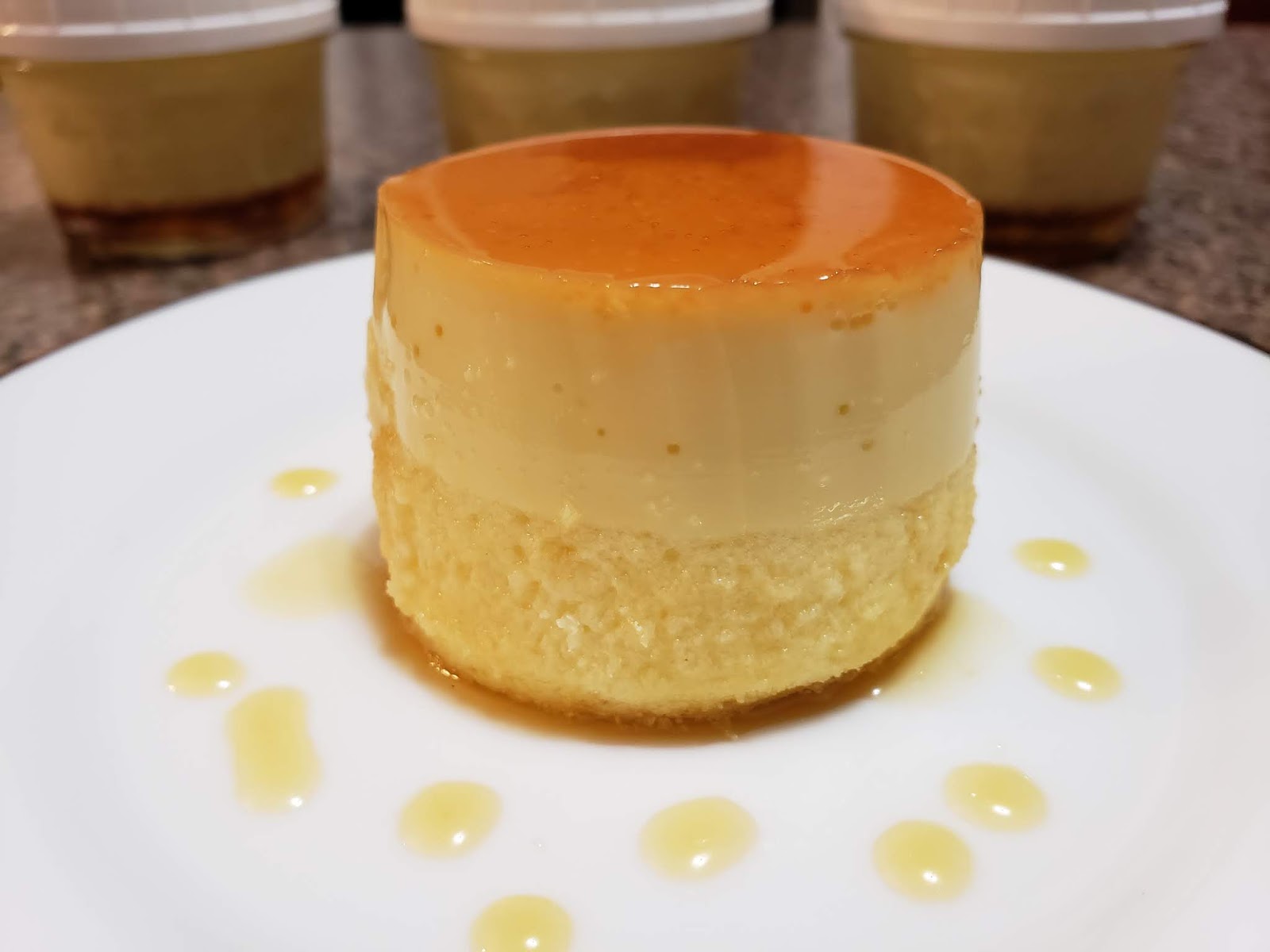 Kristy's Corner Custard Pudding with Cream Cheesecake