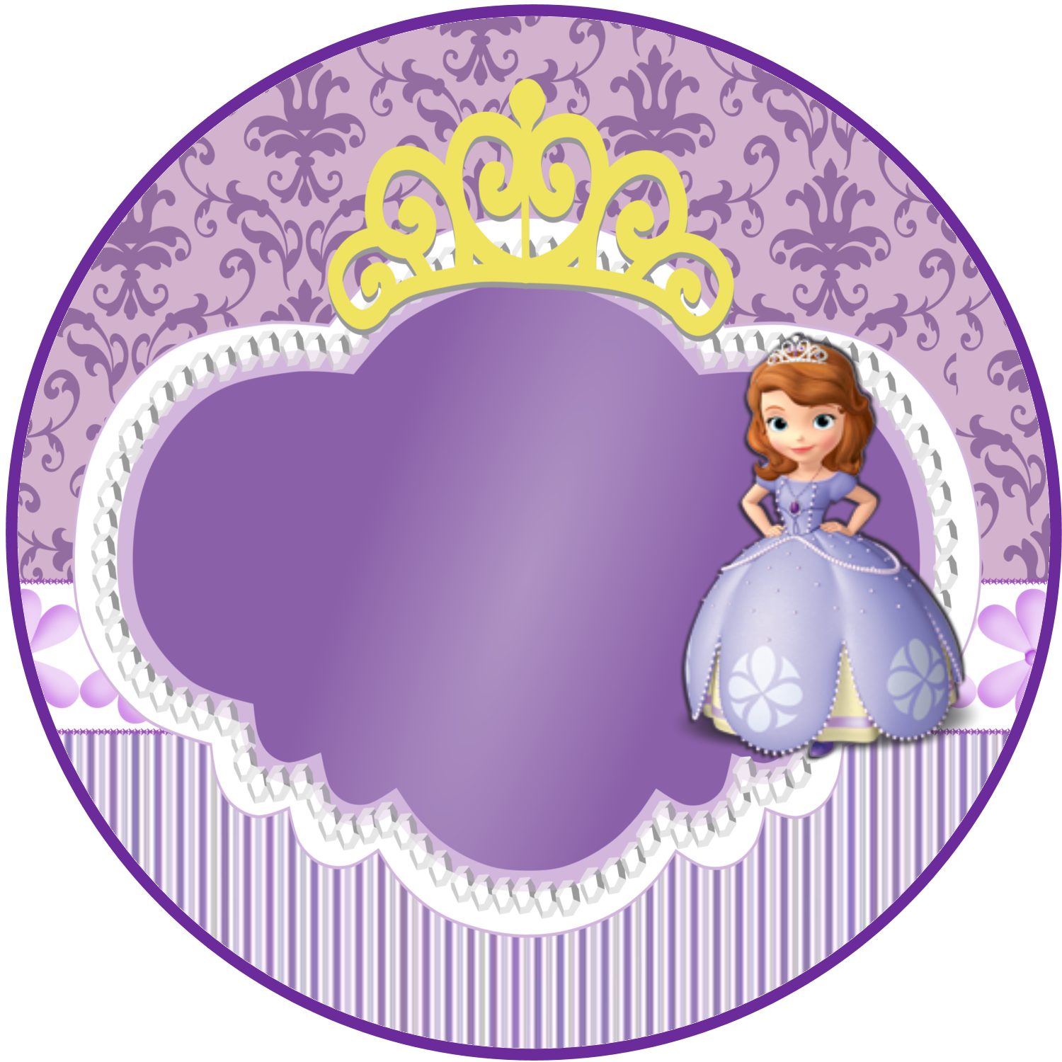 Sweet Sofia the First: Free Printable Invitations and Candy Bar Labels. Sweet Sofia the First Toppers or Free Printable Candy Bar Labels.