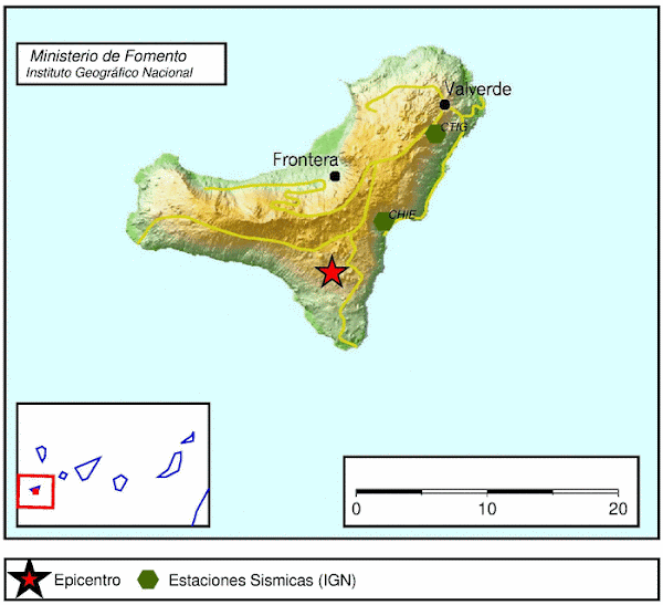 Terremoto en El Hierro, 6 diciembre Terremoto en El Hierro, 6 diciembre