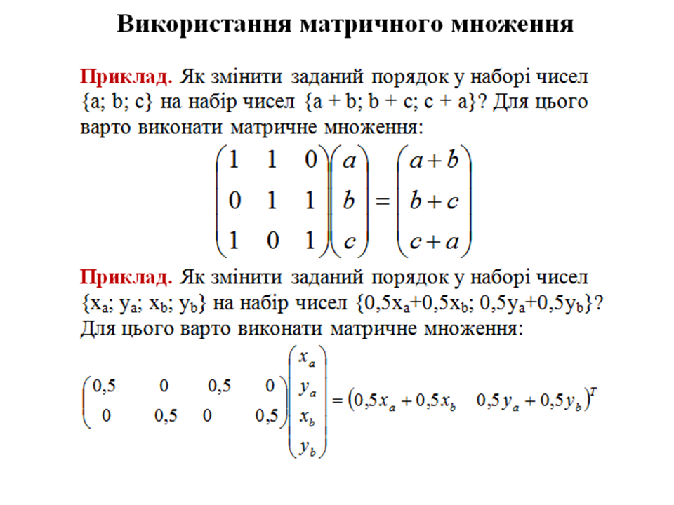 Теорія матриць для школярів : травня 2014