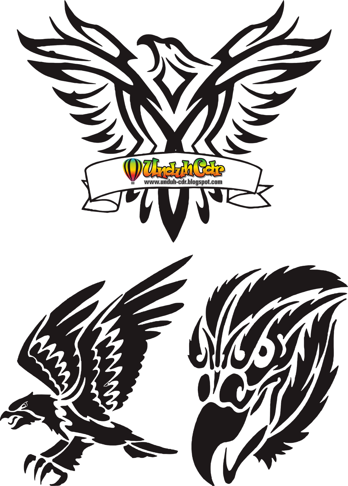 Unduh Cdr Gratis Download Tatto Elang  Vector File Cdr