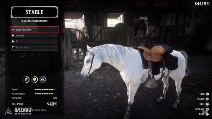 Red Dead Redemption 2  Comece o Jogo Com o Cavalo Elite Árabe Branco –  Hora dos Nerds