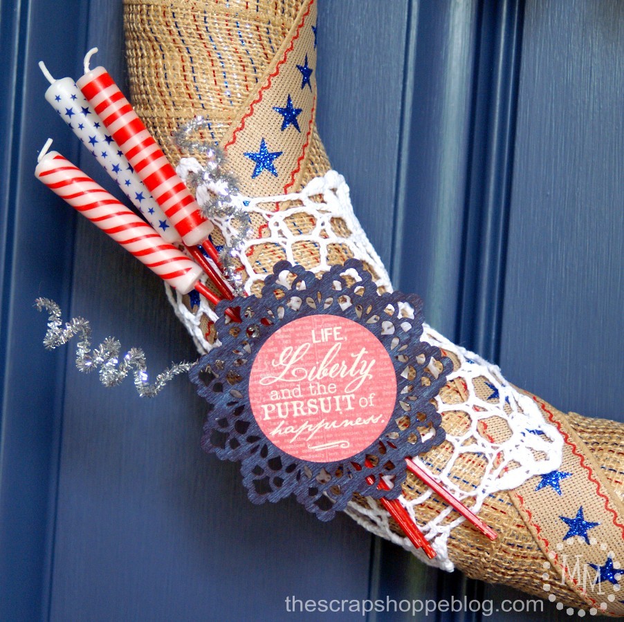 wooden doily wreath