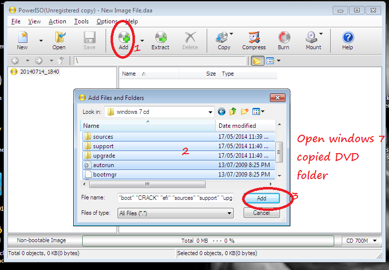 Select All files and folders copied on your harddrive Select All files and folders copied on your harddrive