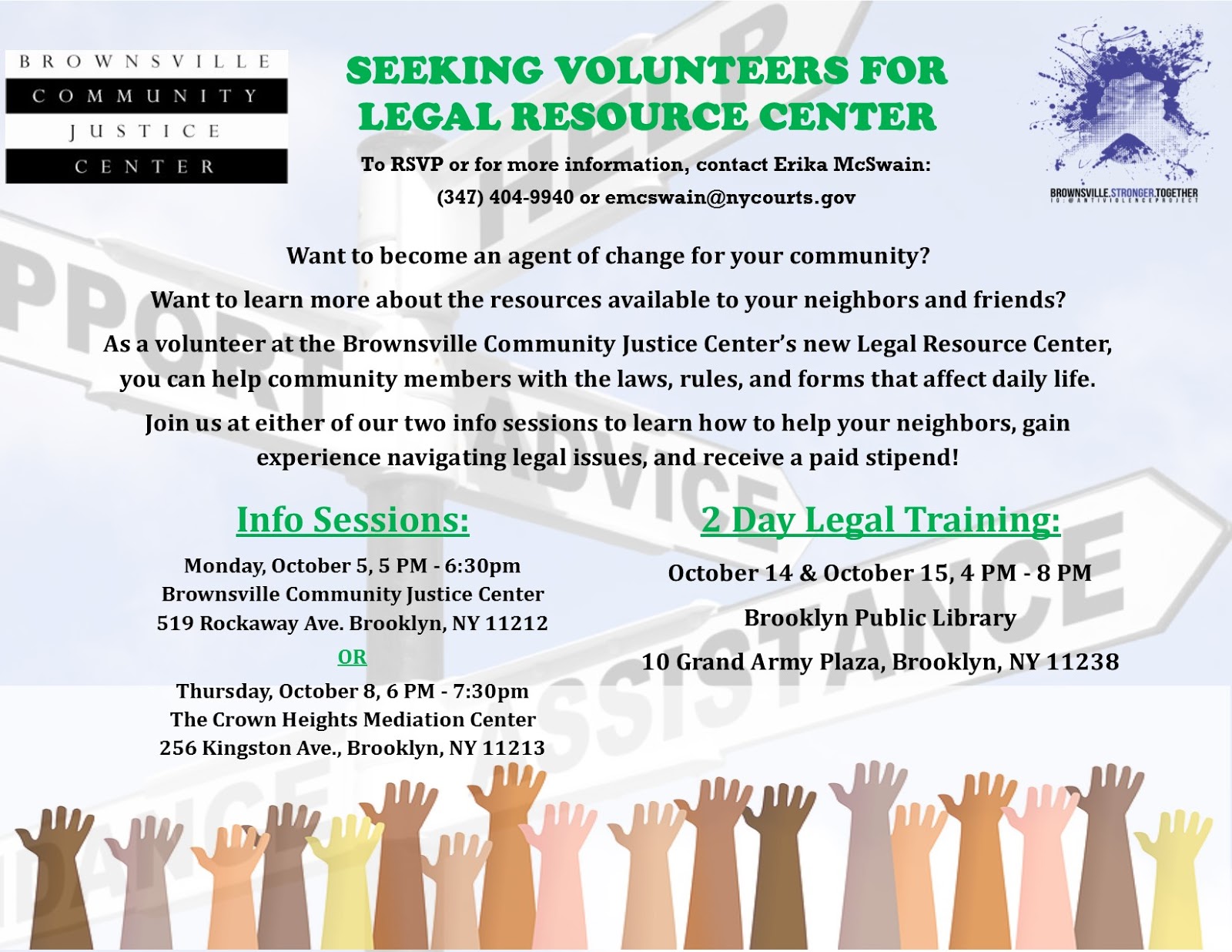 Brownsville Community Justice Center Legal Resource Center coming to