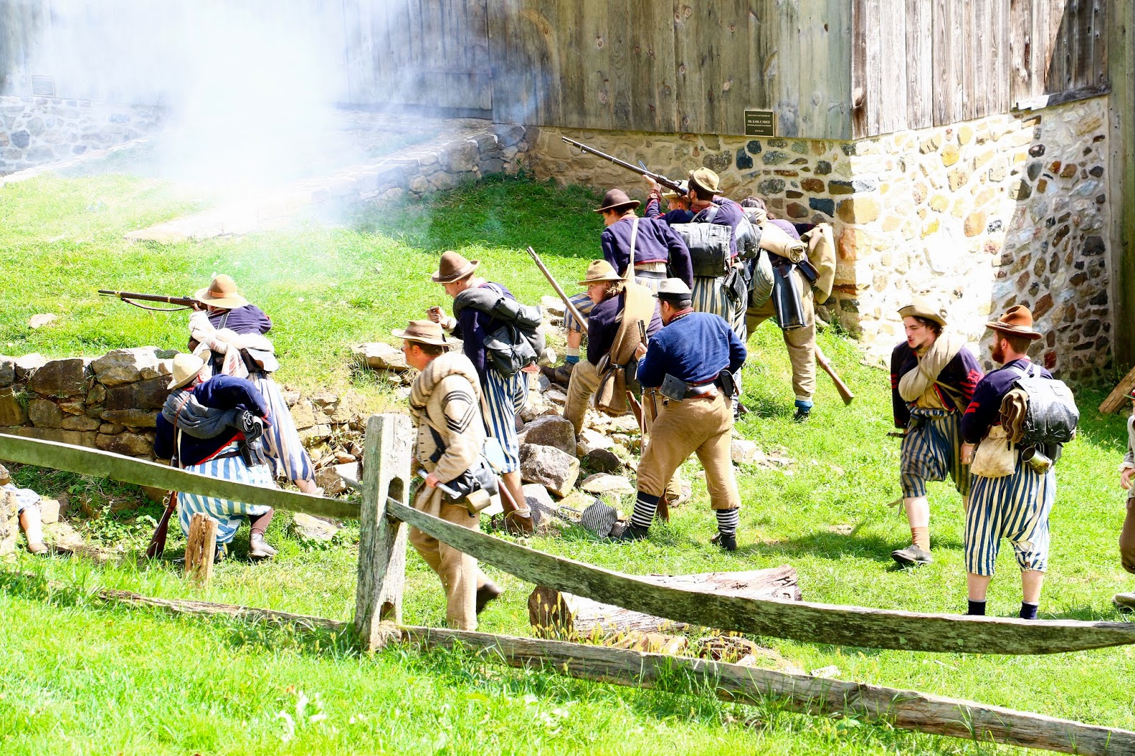 Civil War Reenactors at Colonial Pennsylvania Plantation 2014